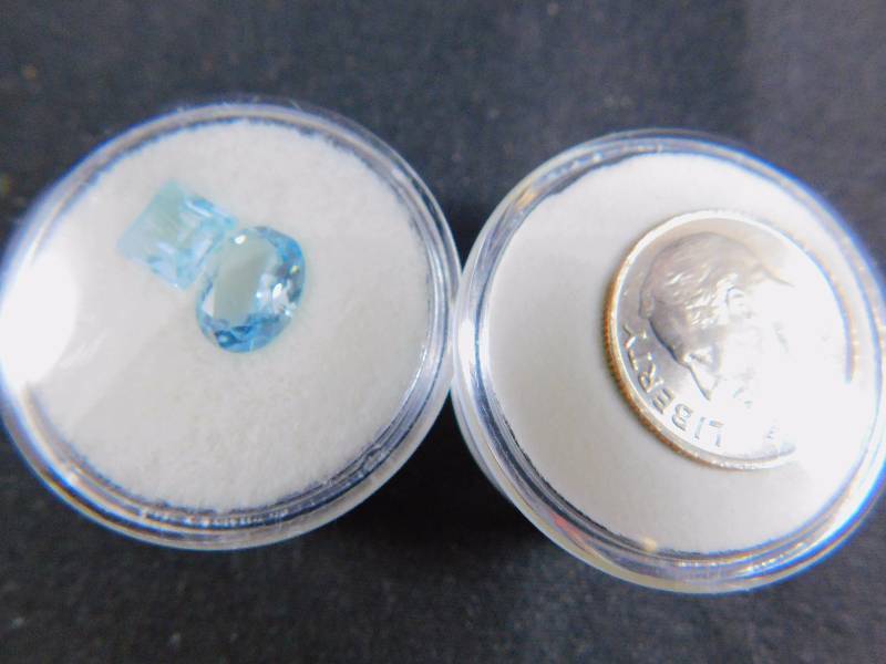 (2) Blue Topaz Gemstones 3.25 cts