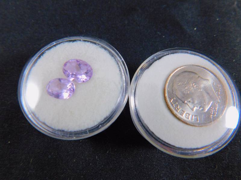 (2) Amethyst Gemstones 2.8 cts
