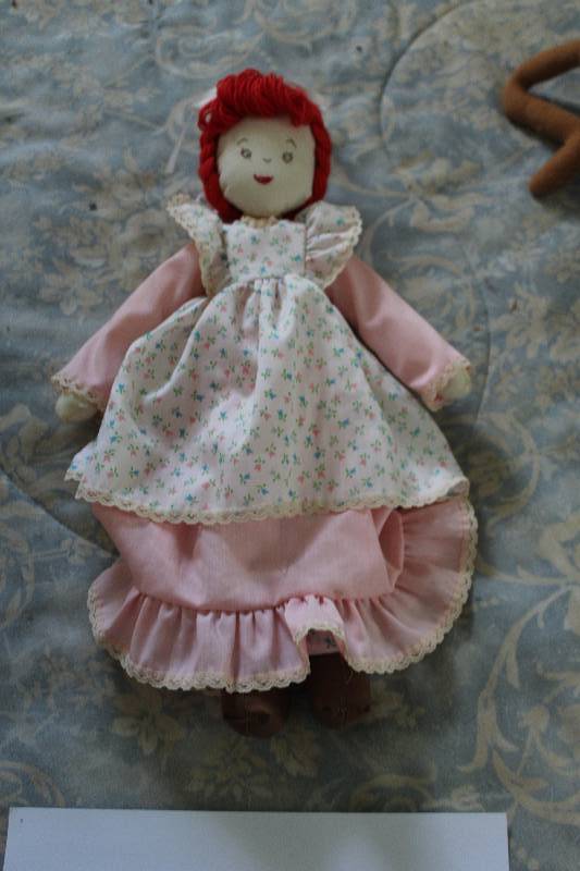 lot 22 image: Doll w Hat, Pink Dress
