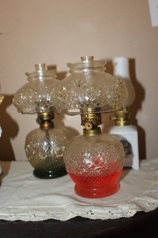 lot 28 image: Lot of (3) Kerosene Lamps