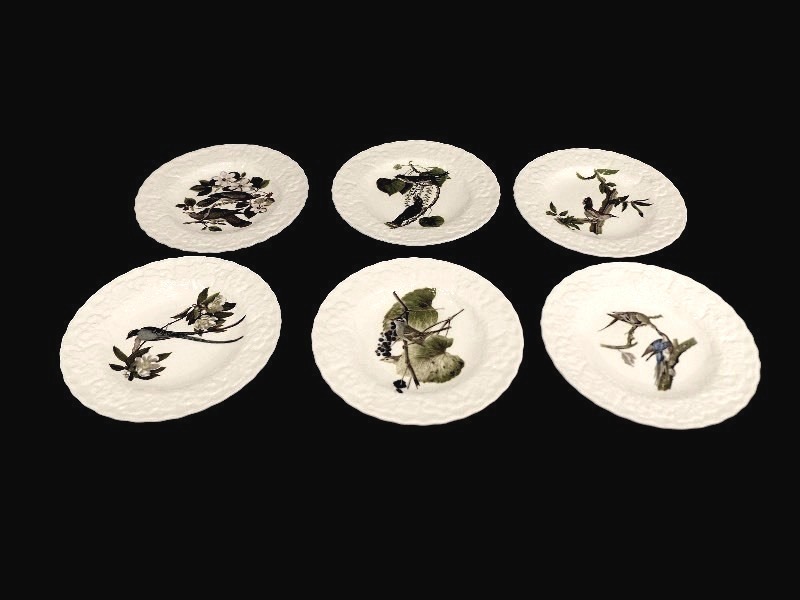 Vintage Alfred Meakin 6 Plate Birds of America Set
