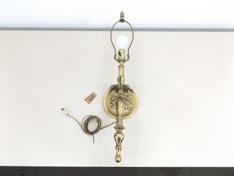 Vintage Stiffel Brass Wall Mount Lamp