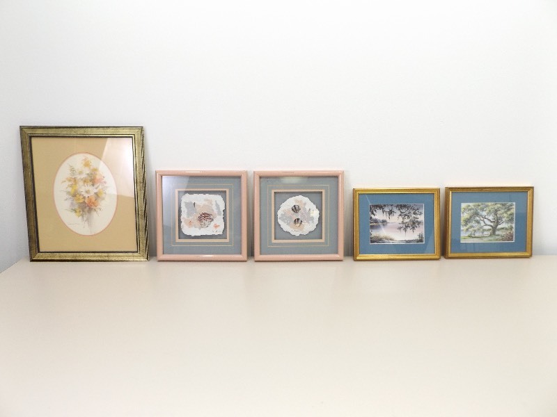 5 Pieces of Signed Framed Art