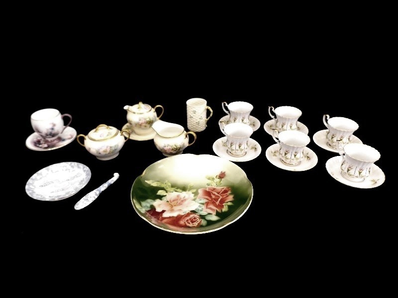 Large Lot of Misc Porcelain Tea Sets, Plates, Saucers, etc.