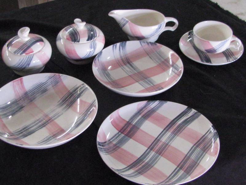 lot 28 image: Scotch Plaid Dinnerware