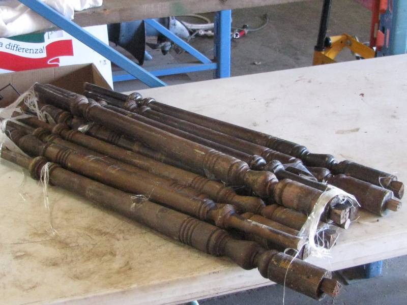 lot 100 image: Vintage Wood Legs