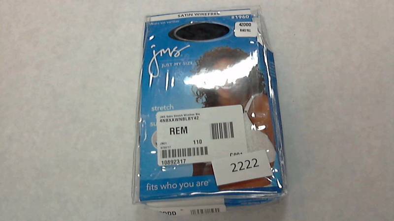 JMS Satin Stretch Wirefree Black Bra  Brassiere - Size 42 DDD