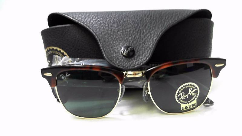 Ray Ban Unisex Club Master Sunglasses - Tortoise  Green