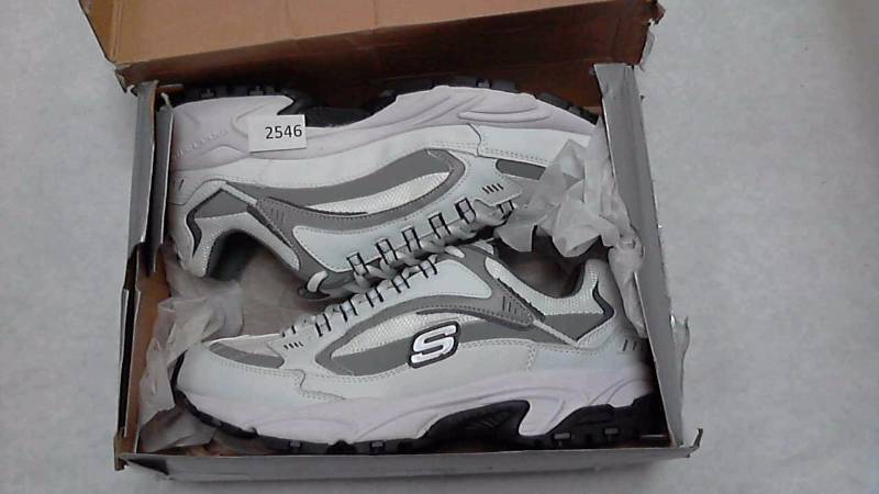 Mens Skechers Nuovo Jogger White Shoes - Charcoal - Size 12