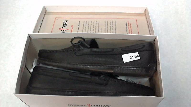 Minnetonka Mens Moosehide Moccasin Moccasins Loafers Shoes&nbspBlack - Size 14