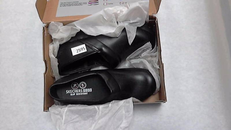 Womens Skechers Work Light Weight Clog Shoe Shoes Black - Size 8