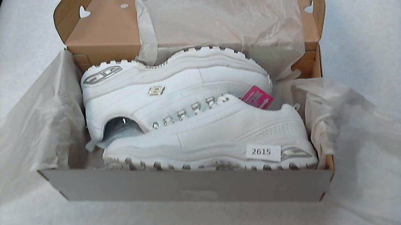 Womens Skechers Premium Shoe-W- White  Silver Shoes - Size 8 12