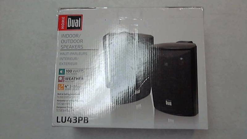 lot 2476 image: Dual 4 3-way Indooroutdoor Speakers Black