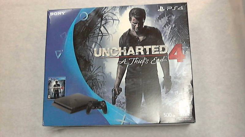 lot 3176 image: Sony PS4 500GB Uncharted 4 A Thiefs End Console Bundle