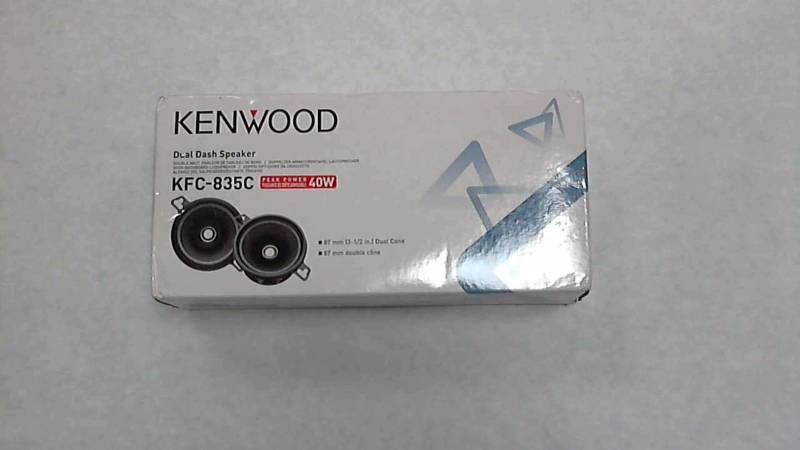 lot 3145 image: Kenwood 40 Watt, 3.5 Round Car Speakers Black