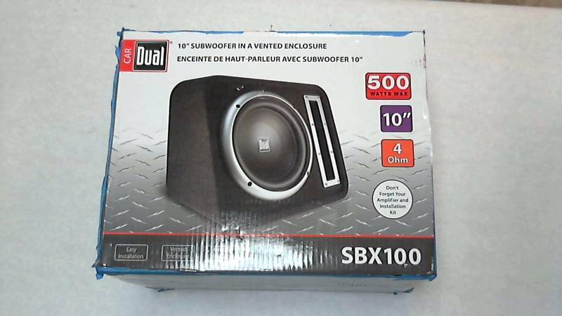 lot 3151 image: Dual Sbx100 10 Vented Subwoofer Black