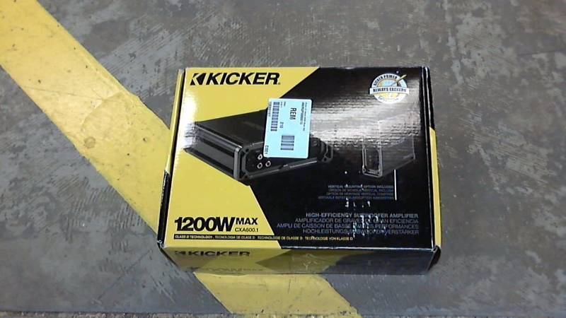 lot 3155 image: Kicker CX Series 600W Mono Sub Amp  Amplifier