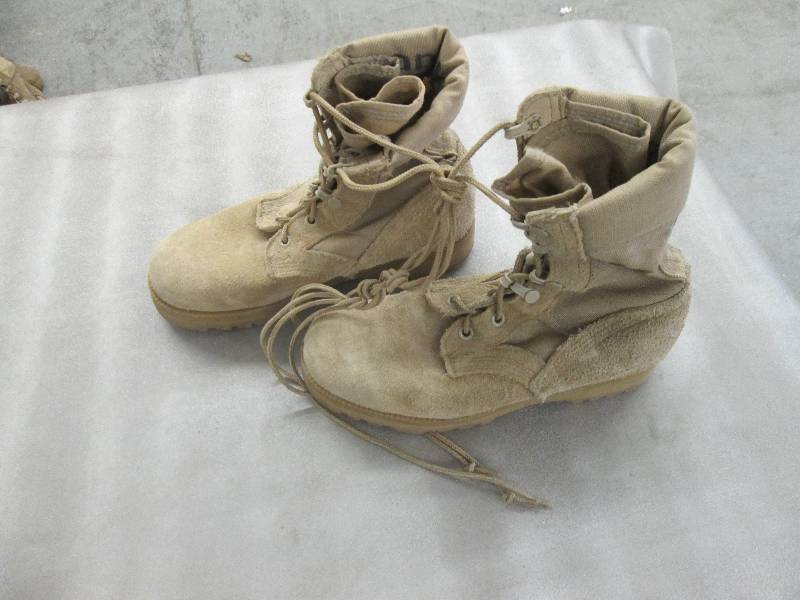 lot 6 image: Desert Tan Suede Military Boots ...