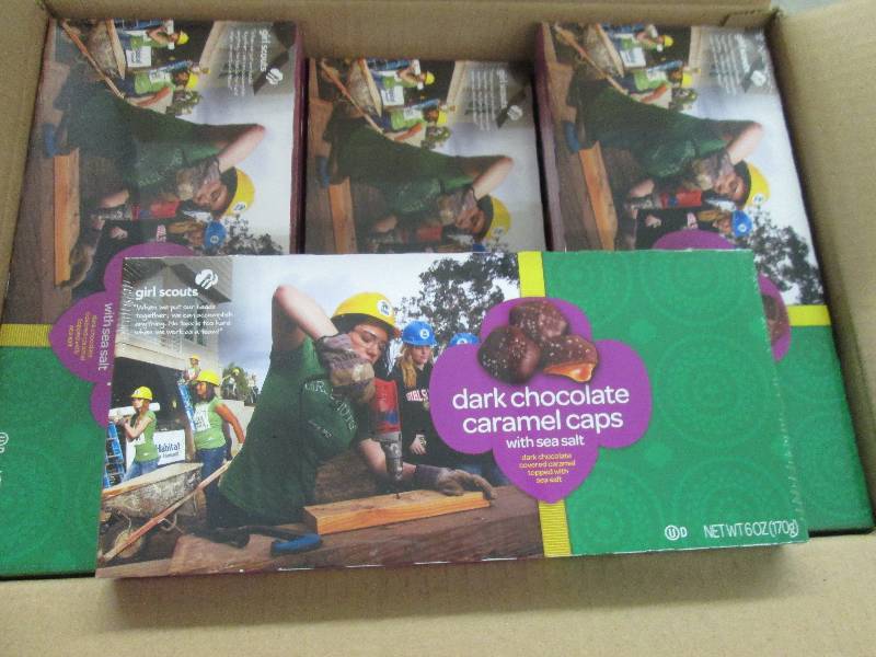 lot 100 image: Case of 12- 6 oz boxes- Dark Chocol...