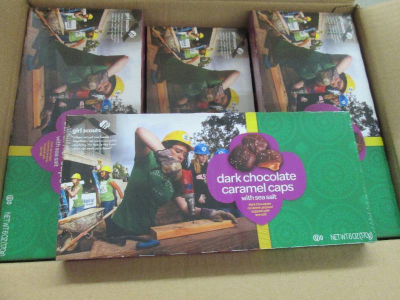 lot 101 image: Case of 12- 6 oz boxes- Dark Chocol...