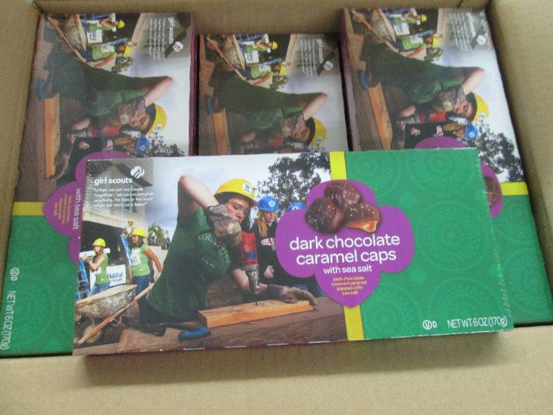 lot 102 image: Case of 12- 6 oz boxes- Dark Chocol...
