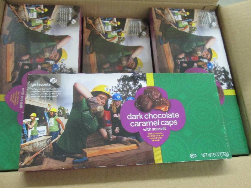 lot 103 image: Case of 12- 6 oz boxes- Dark Chocol...