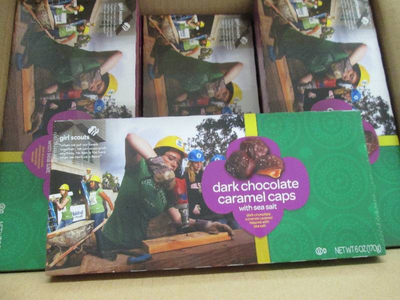 lot 108 image: Case of 12- 6 oz boxes- Dark Chocol...