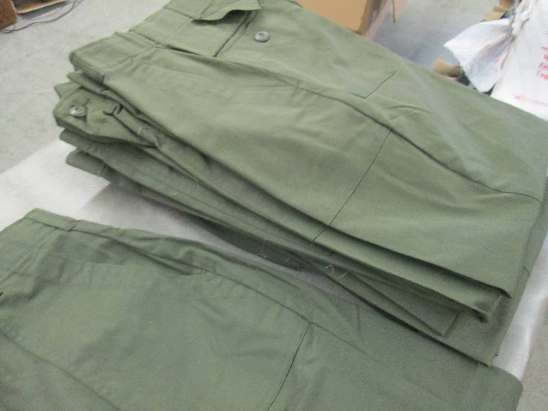 lot 194 image: Lot of 10 New Army Green 4 Pocket U...