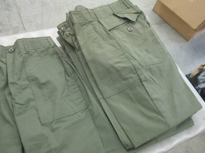 lot 209 image: Lot of 10 New Army Green 4 Pocket U...