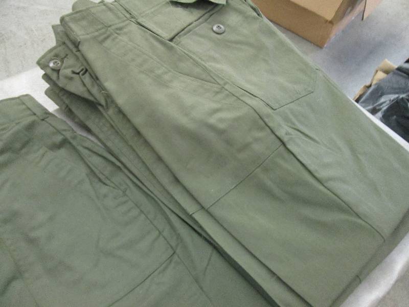 lot 210 image: Lot of 10 New Army Green 4 Pocket U...