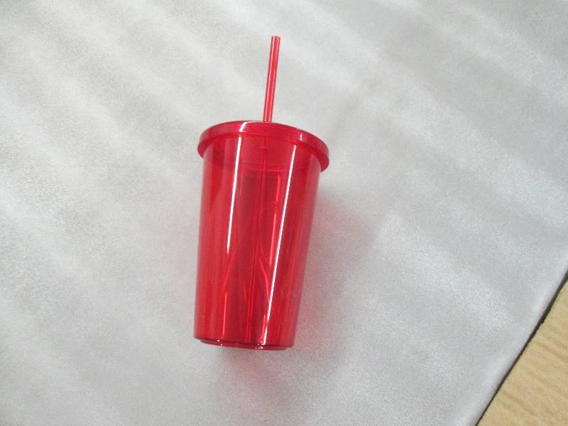 lot 218 image: Partial Box of Red Plastic Tumblers...