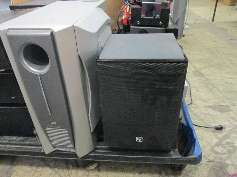 lot 316 image: Lot of 2 JVC Subwoofer, EV Speaker-...