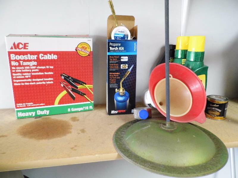 lot 77 image: Booster Cables - Torch - Malathion