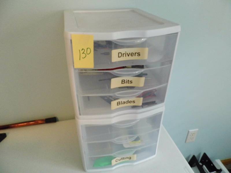 lot 130 image: Organizers w Hardware