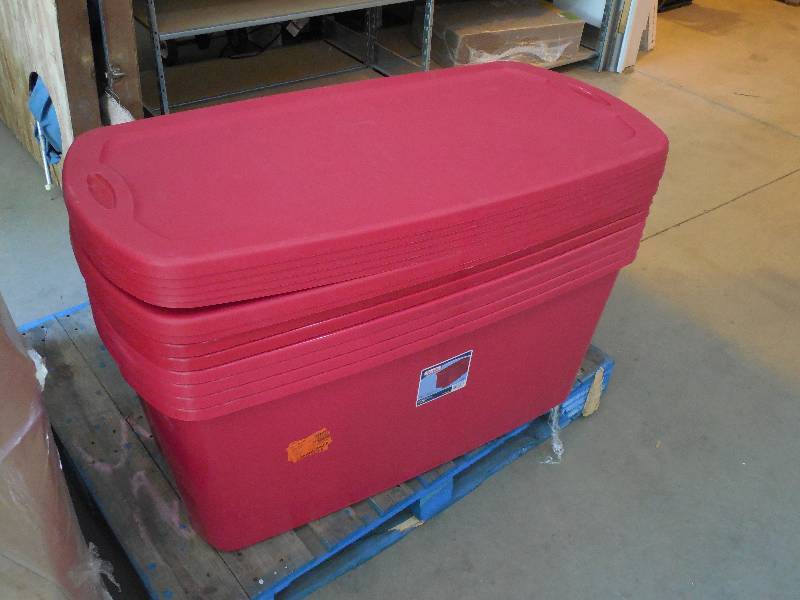 lot 31 image: (3) Sterilite 50 Gal. Storage Tote