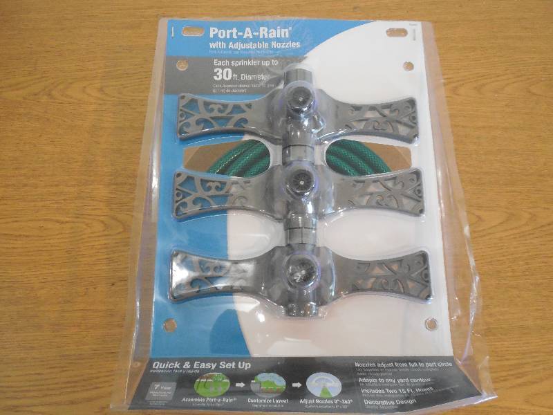 lot 41 image: Orbit Decorative Port-A-Rain with Adjustable Nozzle