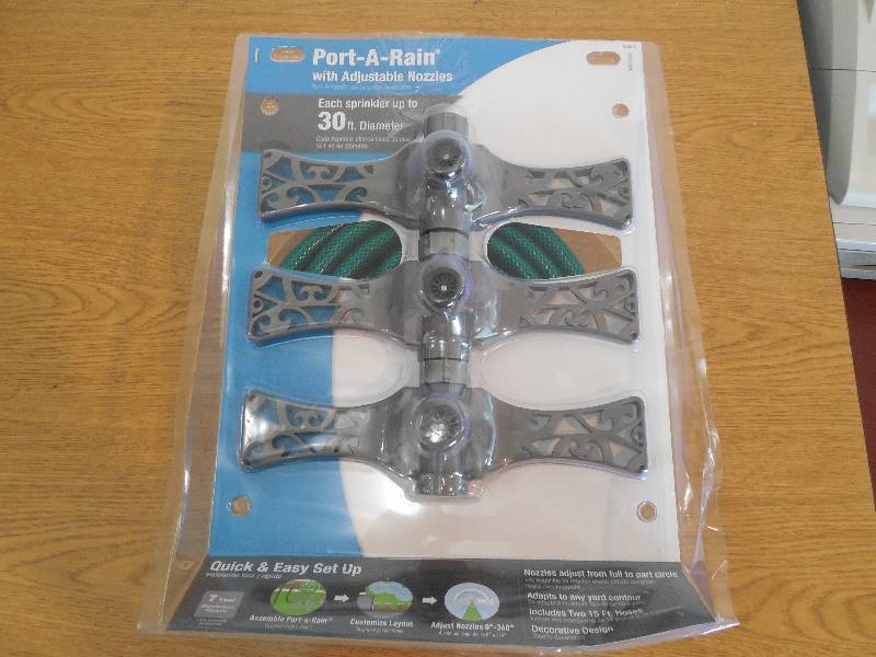 lot 42 image: Orbit Decorative Port-A-Rain with Adjustable Nozzle