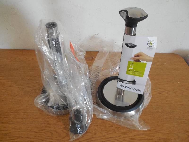 lot 59 image: (2) Quick Load Paper Towel Holder in Brushed Stainless Steel