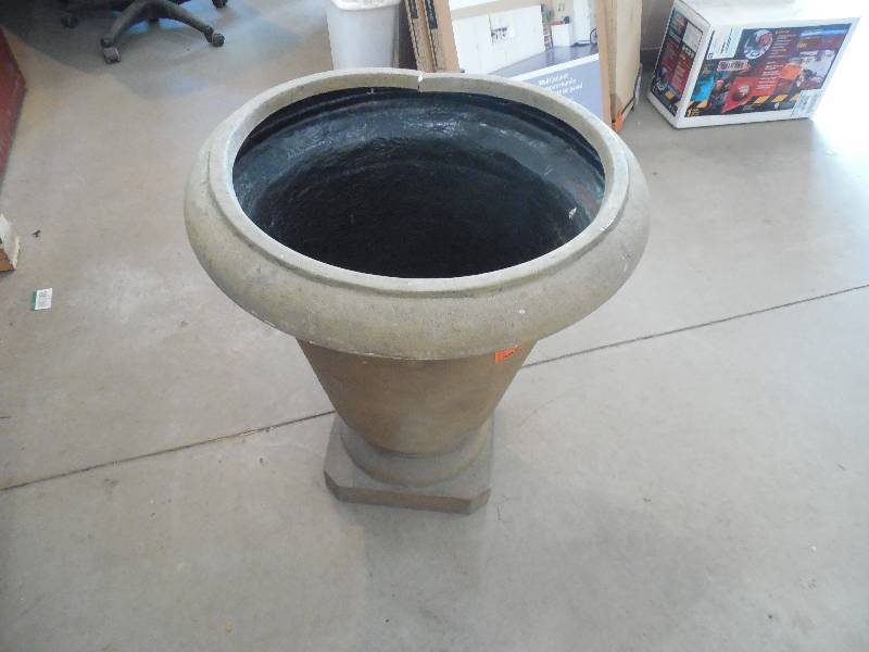 lot 66 image: 29.25 in. H Granite Stone Bell Planter