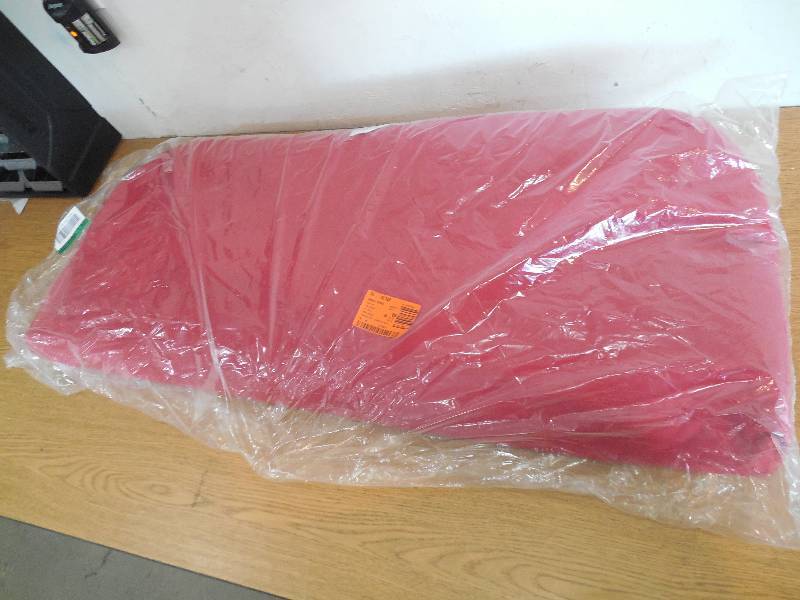 lot 70 image: Sunbrella Jockey Red Outdoor Contoured Bench Cushion