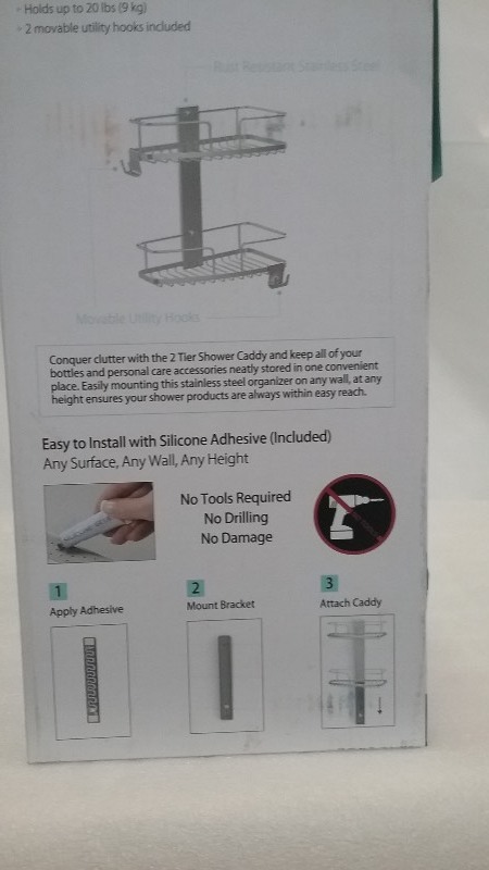 Better Living 3 Piece Stainless Steel Shower Caddy