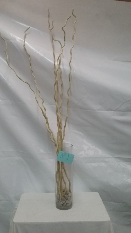 Large Floor Decor Sticks and Stones With Vase