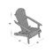 2 Unit Cuyler Grey Wood Andorondick Chairs