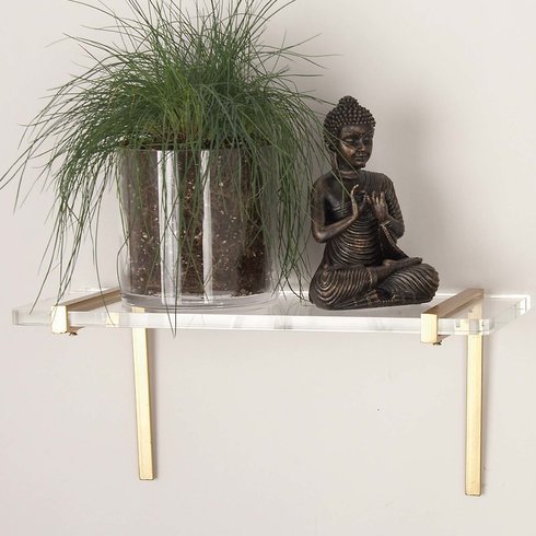 Metal Acrylic Floating Shelf