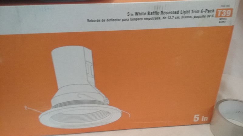 12 Pack 5 White Baffle Recessed Light Trim