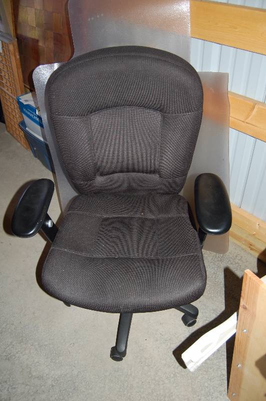 lot 38 image: Office Chair and Floor Protector Mat