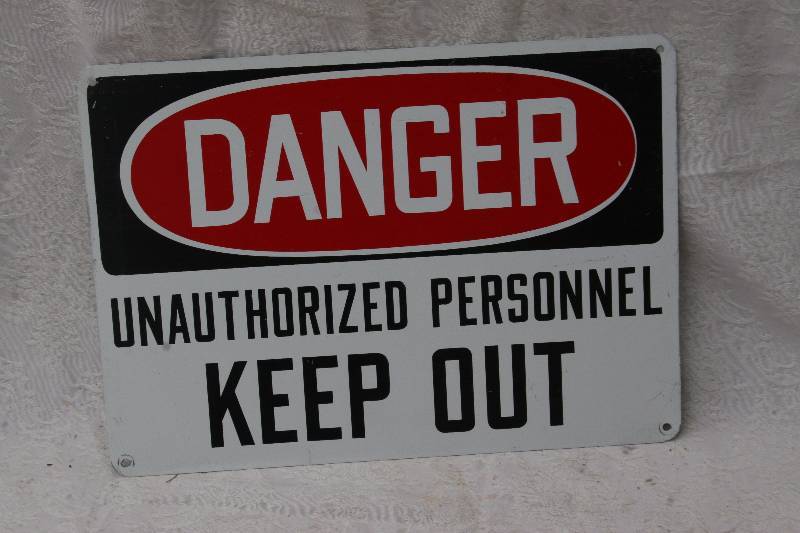 lot 356 image: Metal Sign