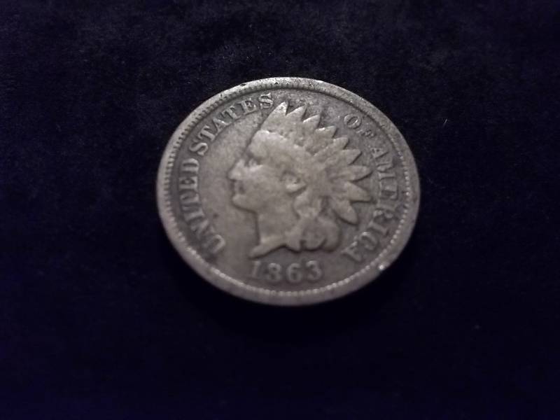 1863 Indian Head Bronze Cent Better Grade