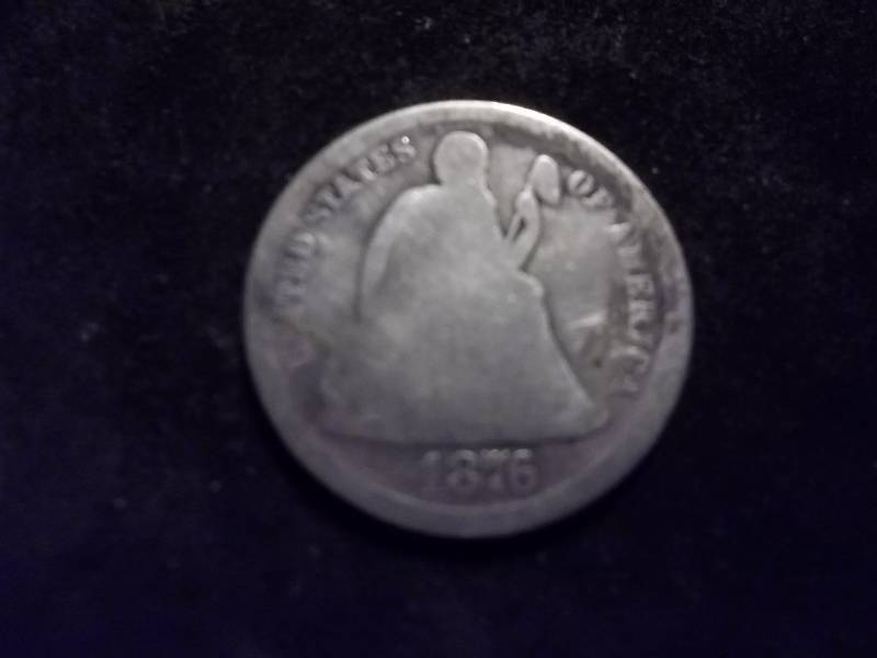 1876 S Seated Liberty Dime