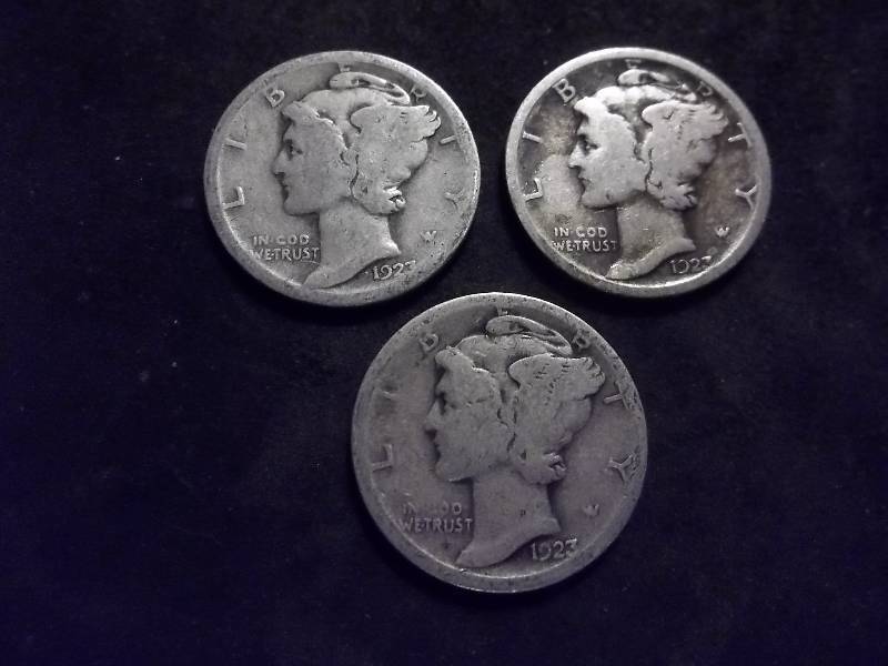 1923, 1923 S, 1923 Mercury Dimes